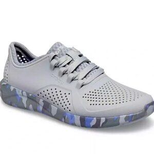 NEW Crocs Literide Camo Outsole Lace Up Rubber Rain Cushioned Sneakers Shoes